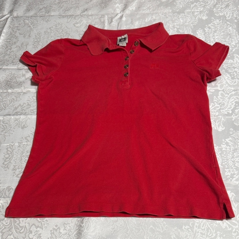 Anne Klein Red Polo Blouse Size M